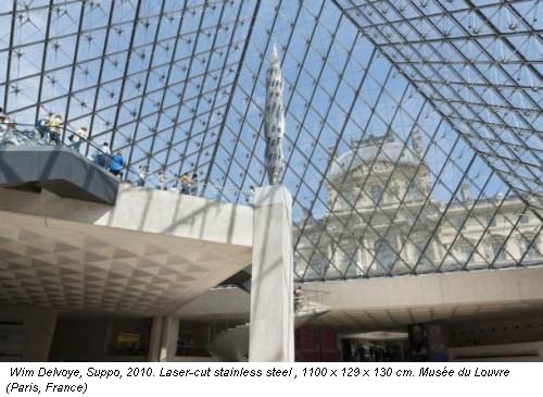 Wim Delvoye, Suppo, 2010. Laser-cut stainless steel , 1100 x 129 x 130 cm. Mus&eacute;e du Louvre (Paris, France)