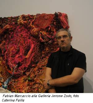 Fabian Marcaccio alla Galleria Jerome Zodo, foto Caterina Failla