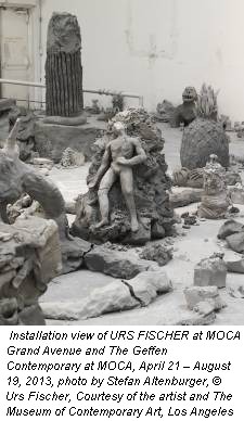 Installation view of URS FISCHER at MOCA Grand Avenue and The Geffen Contemporary at MOCA, April 21 – August 19, 2013, photo by Stefan Altenburger, © Urs Fischer, Courtesy of the artist and The Museum of Contemporary Art, Los Angeles