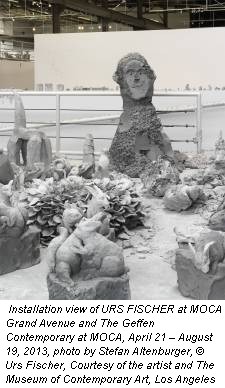 Installation view of URS FISCHER at MOCA Grand Avenue and The Geffen Contemporary at MOCA, April 21 – August 19, 2013, photo by Stefan Altenburger, © Urs Fischer, Courtesy of the artist and The Museum of Contemporary Art, Los Angeles