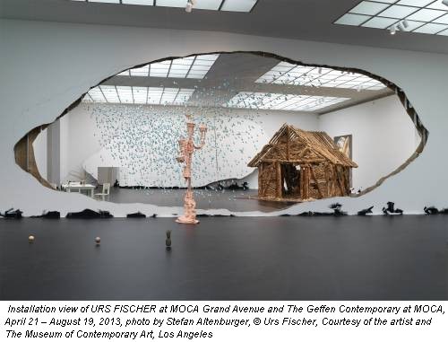 Installation view of URS FISCHER at MOCA Grand Avenue and The Geffen Contemporary at MOCA, April 21 – August 19, 2013, photo by Stefan Altenburger, © Urs Fischer, Courtesy of the artist and The Museum of Contemporary Art, Los Angeles