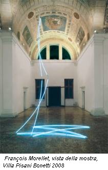 François Morellet, vista della mostra, Villa Pisani Bonetti 2008