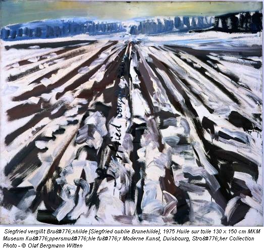 Siegfried vergißt Bru&#776;nhilde [Siegfried oublie Brunehilde], 1975 Huile sur toile 130 x 150 cm MKM Museum Ku&#776;ppersmu&#776;hle fu&#776;r Moderne Kunst, Duisbourg, Stro&#776;her Collection Photo - © Olaf Bergmann Witten