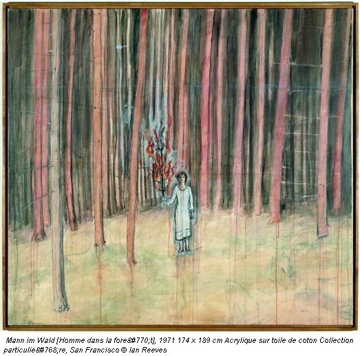 Mann im Wald [Homme dans la fore&#770;t], 1971 174 x 189 cm Acrylique sur toile de coton Collection particulie&#768;re, San Francisco © Ian Reeves