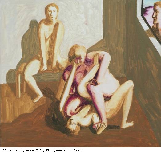 Ettore Tripodi, Storie, 2016, 33x35, tempera su tavola