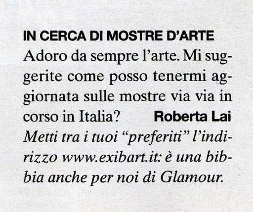 Exibart? Senza dubbio ‘the bible’ Exibart? Senza dubbio ‘the bible’