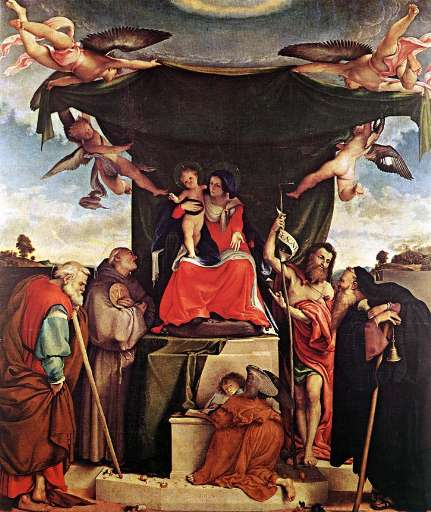 opera | Lorenzo Lotto – Madonna con il Bambino e Santi