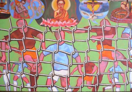 Clemente in personale alla Lorcan O’Neill. Con una satira sulla religione del calcio