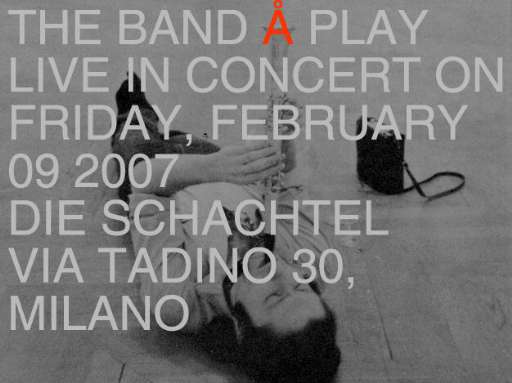 Die Schachtel, alla sound-art gallery milanese concerto del gruppo Å