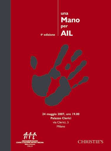 Impronte d’artista, a Milano asta di beneficenza a favore dell’Ail