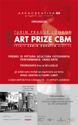 PROROGA TERMINE ISCRIZIONI ART PRIZE CBM – III EDIZIONE A TORINO PRAGA E LONDRA