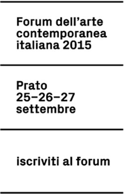 Forum dell’arte contemporanea italiana, 25-26-27 settembre 2015, Prato