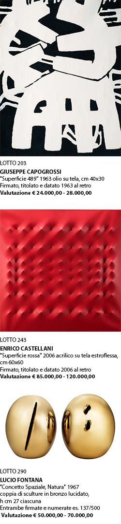 Il 6 dicembre Il Ponte Casa d’Aste presenta l’asta di Arte Moderna e Contemporanea