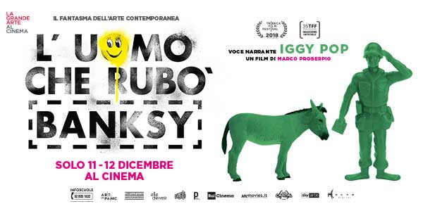 E’ l’artista capace di scombinare opera dopo opera tutte le regole dell’arte contemporanea. Arriva al cinema L’UOMO CHE RUBO’ BANKSY