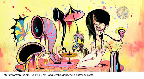 Camille Rose Garcia The Ballrooms of Mars alla Dorothy Circus Gallery di Roma