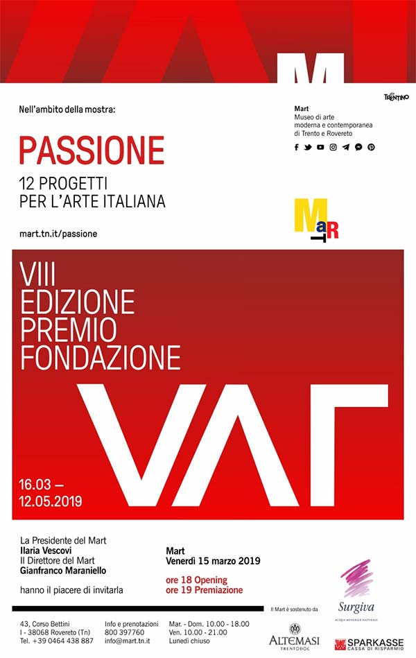 PREMIO FONDAZIONE VAF  | VIII EDIZIONE