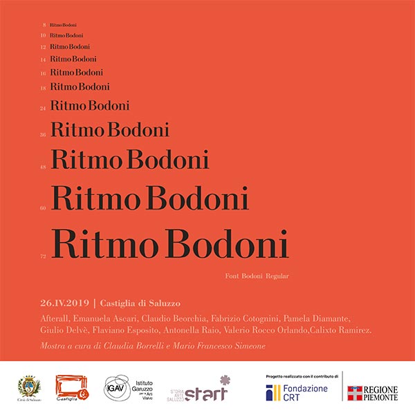 RITMO BODONI | Mostra di arte contemporanea organizzata dall’Istituto Garuzzo per le Arti Visive RITMO BODONI | Mostra di arte contemporanea organizzata dall’Istituto Garuzzo per le Arti Visive