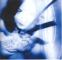 Matteo Basilè, Inliquido, 2001, plotter painting su alluminio, cm 120x120