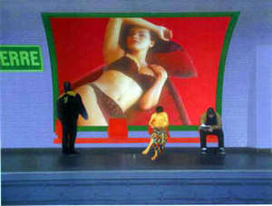 Fasoli m&m, Spazio interattivo n. 73-72 gare Robespierre, 2001, pittura digitale su carta fotografica, cm 100x132