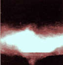 dusio, ohnezeit - evocazione interna - olio e cere su carta incollata su tavola - cm 25x25 - 2000