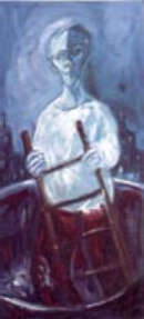 Serra, In alto - Olio su tavola - cm 77x165 - 1996