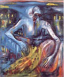 Serra, Genius loci - Olio su tela - cm 123 x 145 - 1991