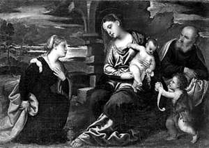 Sacra Famiglia e santi di Polidoro Lanciani