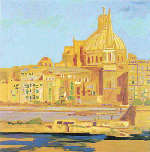 Andrea Volo, La Valletta-acrilico e olio su tela- cm75x75-1999