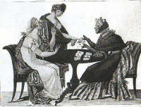 AUGUSTE BLANCHARD I Il Vecchio Parigi 1766/1833 c.a. La diseuse de Bonne Aventure Le bon genre n.6 Acqueforti acquarellate