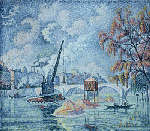 Paul Signac Le Pont Royal (Paris). Inondations 1926 Huile sur toile H. 0,89 ; L. 1,16 m Collection particulière (c) R.M.N. / SESAM-ADAGP