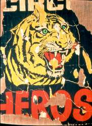 Mimmo Rotella, La tigre 1962 décollage cm 110x85 Collezione Giorgio Franchetti Roma