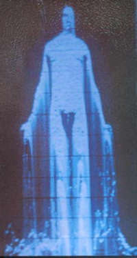 David Reimondo_Nascita di Adamo_2001_stampa fotografica e resina blu_cm 200x100x3