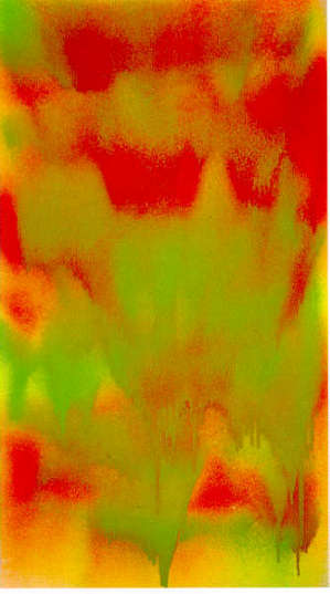 Katharina Grosse_Senza titolo_2000_acrilico su tela_cm 202x114