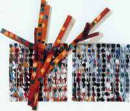 Untitlked Tree, 2000, smalto su legno, griglia serigrafata, smalto cotto, pannelli in acciaio, 58,4 x 66 cm. 