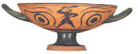 Kylix a occhioni a figure nere ceramica attica 540-520 a C