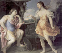 Guido Reni (1575-1642), Incontro di Bradamante e Fiordispina, olio su tela 119x151