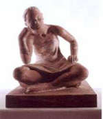 Emilio Ambron: "Arpa tailandese" 1940,marmo di persia.