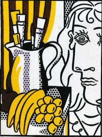 Roy Lichtenstein - Still life with Picasso litografia a colori, 1973, Fondazione Antonio Mazzotta