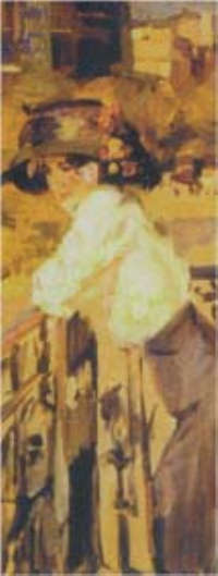 I.ISLRAELS Parigi, donna al balcone 1904 - 1913