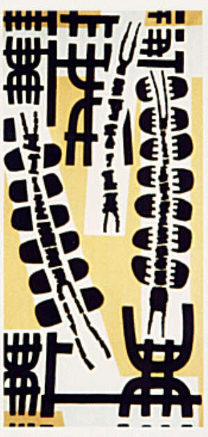 Capogrossi, Superficie 326, 1959, olio su tela, cm 265x132, Collezione Alessadro Magnoni, Siena