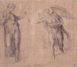 Michelangelo, Annunciazione, 1550 circa, matita nera, mm 405x545, Firenze, Uffizi