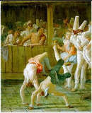 Pulcinella e gli Acrobati, Venezia Cà Rezzonico, sala Zianigo