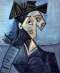 Pablo Picasso Buste de femme au chapeau a fleurs 1942 olio su tela 61 x 50 cm collezione privata