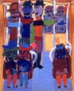 Dubuffet Le métro cinq passagers debout 1943 