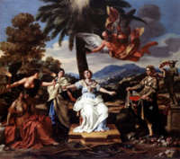 Giacinto Gimignani (Pistoia 1606 – Roma 1681) Allegoria delle virtù umane che allontanano i vizi Olio su tela 