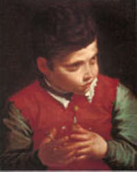 Bambino che beve (Olio su carta)Donato Creti