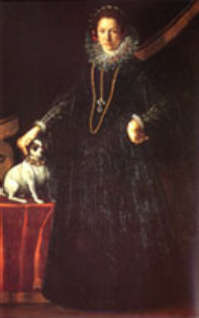 Ritratto di una gentildonna di casa Toschi (Olio su tela) Alessandro Tiarini