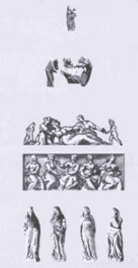 Ipotesi di ricostruzione del munumento a margherita di brabante di Giovanni Pisano