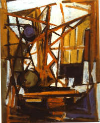 Armando Pizzinato, Porto con gru, 1946, Venezia, Galleria Nazionale d’Arte Moderna, Ca’ Pesaro