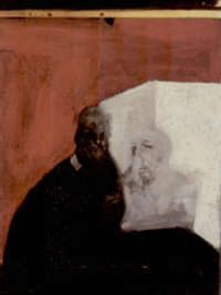 Marco Fantini, Il Mondo, olio e smalto su carta intelaiata, cm 40x30, 2001